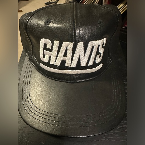 Vintage Genuine Leather NFL New York Giants Hat - Picture 2 of 7